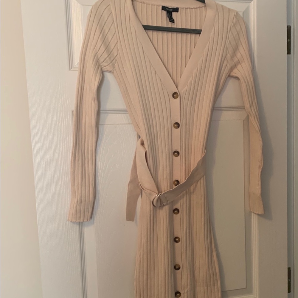 Pink small sweater duster never worn